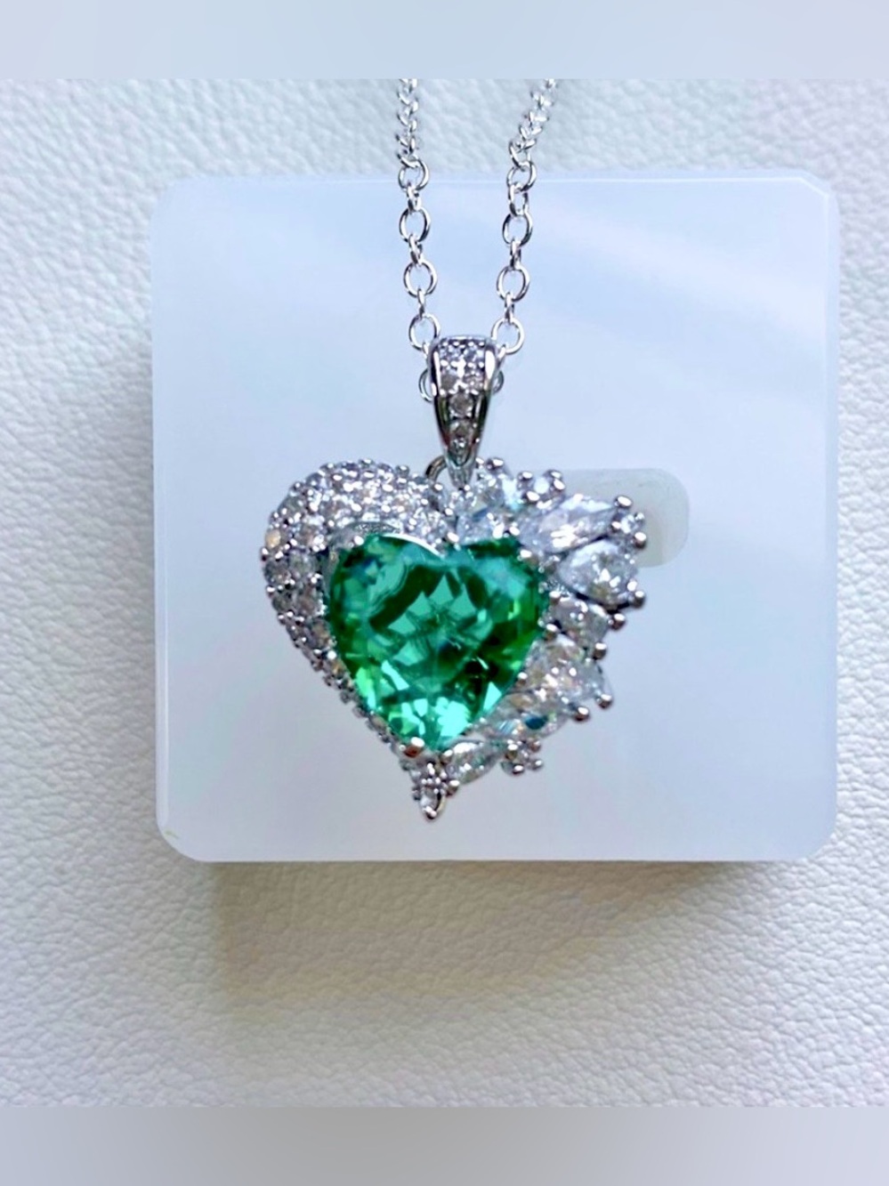 Elegant Silver Heart Pendant Necklace